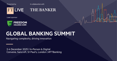 Freedom Holding Corp. sponsors the Financial Times Global Banking Summit 2025 (PRNewsfoto/Freedom Holding Corp.)